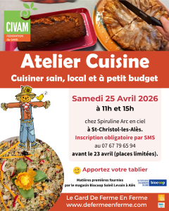 Atelier "Cuisiner sain, local et à petit budget"