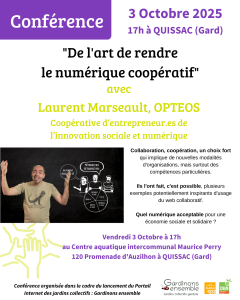 Conférence "De l'art de rendre le numérique  coopératif"