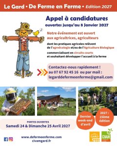 Le Gard de Ferme en Ferme 2027 : appel à candidatures
