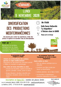 Séminaire ADMed : Diversification des productions méditerranéennes